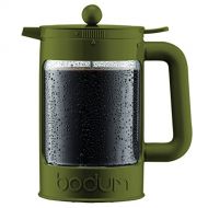 Bodum K11683-947S-Y17 Kaffeebereiter, 12 Tassen, mit Schraubverschluss, Olive 20x12.1x24.1 cm Kaffeekannen, Kunststoff, Green, 11.51 x 16.99 x 22 cm