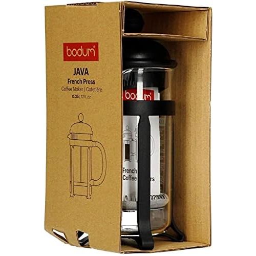  Bodum 1903-913 Java Kaffeebereiter, 3 Tassen, 0,35 L, Mehrlagig, weiss, 7,5 x 13,5 x 18,9 cm