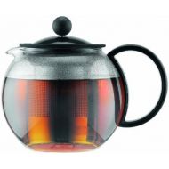 Bodum assam Teebereiter (French Press System, Permanent Edelstahlfilter), 0,5 liters schwarz