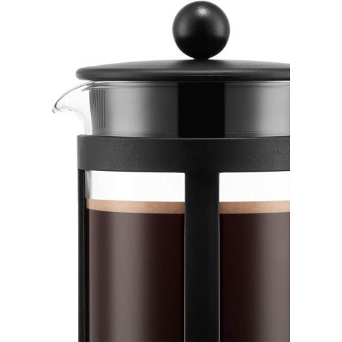  Bodum 1783-01 KENYA Kaffeebereiter (French Press System, Spuelmaschinengeeignet, 0,35 liters) schwarz