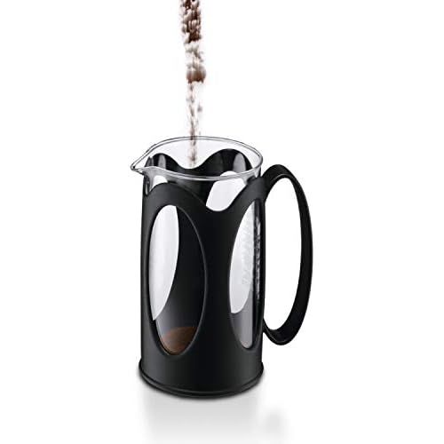  Bodum kenya Kaffeebereiter (French Press System, Permanent Edelstahl-Filter, 0,35 liters) schwarz