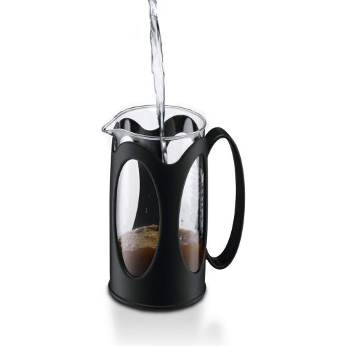  Bodum kenya Kaffeebereiter (French Press System, Permanent Edelstahl-Filter, 0,35 liters) schwarz