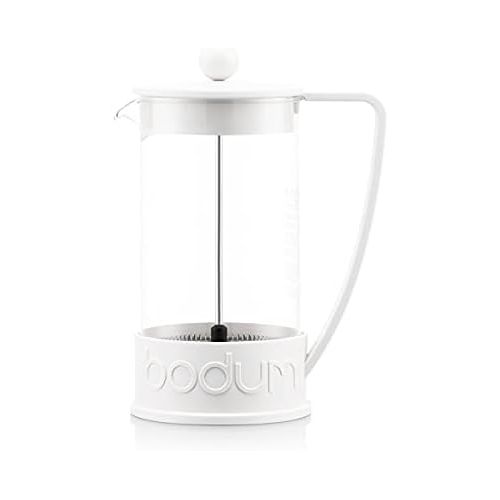  Bodum BRAZIL Kaffeebereiter (French Press System, Permanent Edelstahl-Filter, 0,35 liters) cremefarben