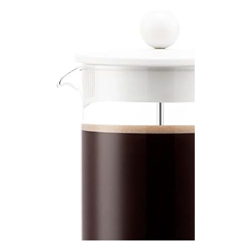  Bodum BRAZIL Kaffeebereiter (French Press System, Permanent Edelstahl-Filter, 0,35 liters) cremefarben