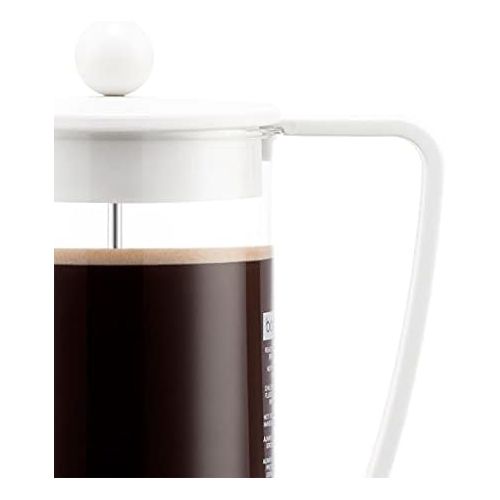  Bodum BRAZIL Kaffeebereiter (French Press System, Permanent Edelstahl-Filter, 0,35 liters) cremefarben