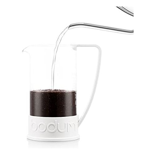  Bodum BRAZIL Kaffeebereiter (French Press System, Permanent Edelstahl-Filter, 0,35 liters) cremefarben