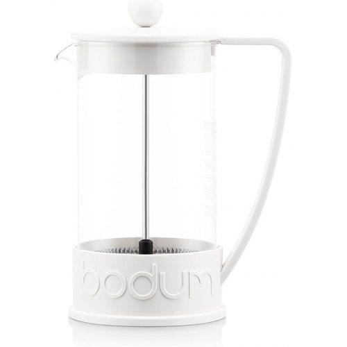  Bodum BRAZIL Kaffeebereiter (French Press System, Permanent Edelstahl-Filter, 0,35 liters) cremefarben