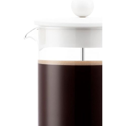  Bodum BRAZIL Kaffeebereiter (French Press System, Permanent Edelstahl-Filter, 0,35 liters) cremefarben