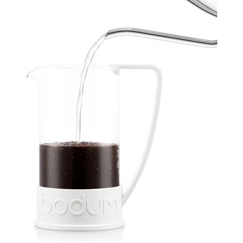  Bodum BRAZIL Kaffeebereiter (French Press System, Permanent Edelstahl-Filter, 0,35 liters) cremefarben