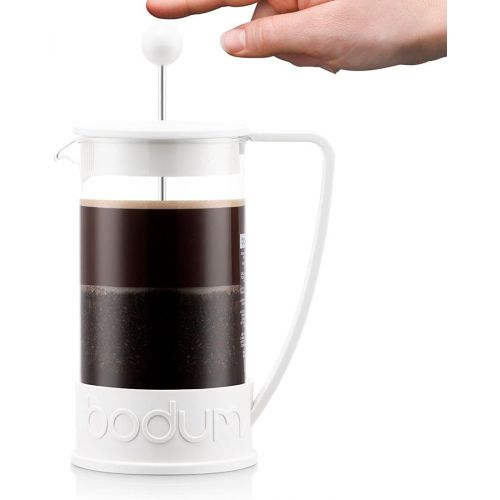  Bodum BRAZIL Kaffeebereiter (French Press System, Permanent Edelstahl-Filter, 0,35 liters) cremefarben