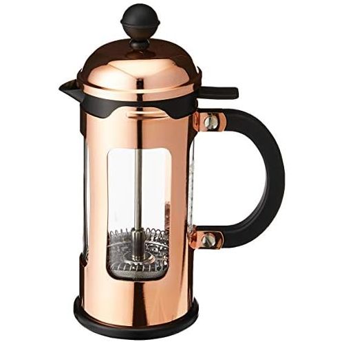  Bodum CHAMBORD Kaffeebereiter (French Press System, Auslaufschutz, Edelstahlrahmen, 0,35 liters) kupfer