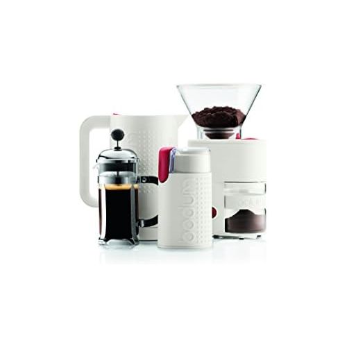  Bodum 11160913euro-3Bistro elektrische Kaffeemuehle mit Lamellen, matt, 150W, weiss