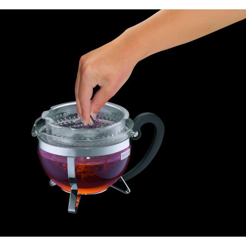  Bodum CHAMBORD SET: Teebereiter mit Plastikfilter, 1.3 l, mit Rechaud