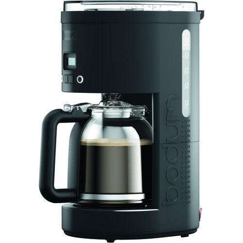  Bodum 11754-01CA Bistro Maker Programmable Coffee Machine with Borosilicate Glass Carafe, 12 Cup, 51 oz, Black