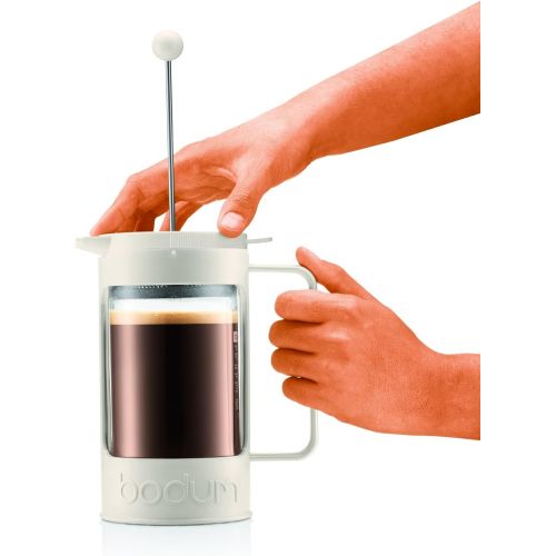  Bodum BEAN Kaffeebereiter fuer 3 Tassen (Press Filter System, Isoliert, Auslaufschutz, 0,35 liters) cremefarben