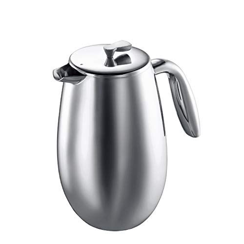  Bodum 1308-16 columbia Kaffeebereiter (Doppelwandig, Edelstahl, Spuelmaschinengeeignet, 1,0 liters) glanzend