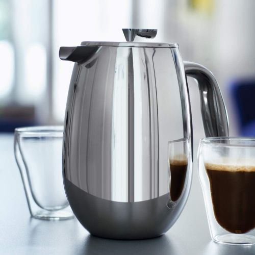  Bodum 1308-16 columbia Kaffeebereiter (Doppelwandig, Edelstahl, Spuelmaschinengeeignet, 1,0 liters) glanzend