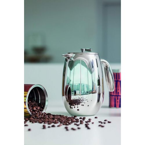  Bodum 1308-16 columbia Kaffeebereiter (Doppelwandig, Edelstahl, Spuelmaschinengeeignet, 1,0 liters) glanzend