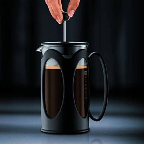  Bodum kenya Kaffeebereiter (French Press System, Permanent Edelstahl-Filter, 0,35 liters) schwarz