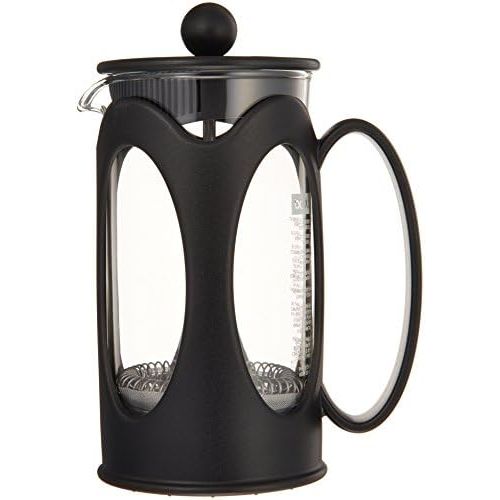  Bodum kenya Kaffeebereiter (French Press System, Permanent Edelstahl-Filter, 0,35 liters) schwarz