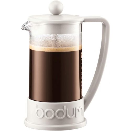  Bodum BRAZIL Kaffeebereiter (French Press System, Permanent Edelstahl-Filter, 0,35 liters) cremefarben