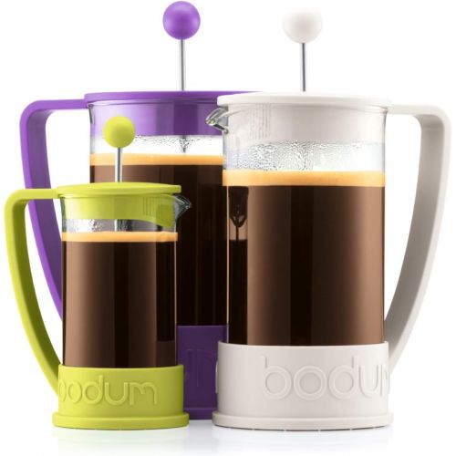  Bodum BRAZIL Kaffeebereiter (French Press System, Permanent Edelstahl-Filter, 0,35 liters) cremefarben