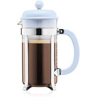 Bodum 1918-338B-Y19 CAFFETTIERA Kaffeebereiter mit Kunststoffdeckel, 8 Tassen, 1.0 l, Edelstahl, Glas