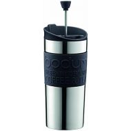 [아마존베스트]Bodum K11067-01 Travel Press Kaffeebereiter aus Edelstahl in schwarz mit Ersatzdeckel