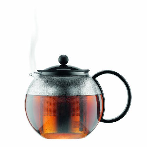  Bodum assam Teebereiter (French Press System, Permanent Edelstahlfilter), 0,5 liters schwarz