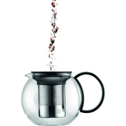  Bodum assam Teebereiter (French Press System, Permanent Edelstahlfilter), 0,5 liters schwarz