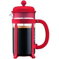 Bodum Java Kaffeebereiter 8 Tassen, Glas, Rot, 10.6 x 17.1 x 24.5 cm