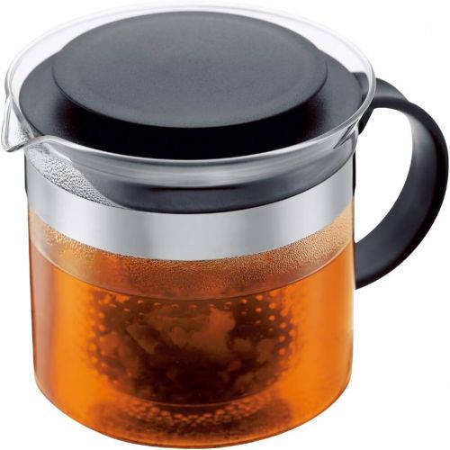  Bodum Teebereiter bistroNouveau (Kunststoff Teesieb, Hitzebestandiges Glas, 1,0 liters) schwarz