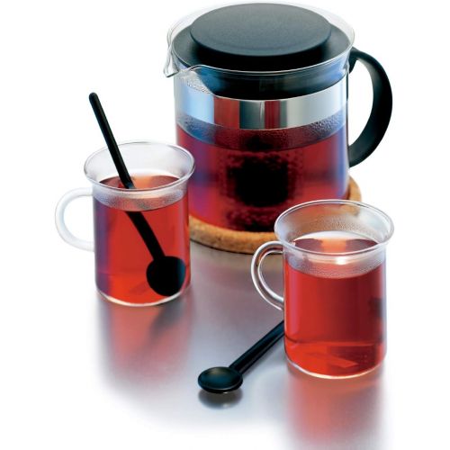  Bodum Teebereiter bistroNouveau (Kunststoff Teesieb, Hitzebestandiges Glas, 1,0 liters) schwarz