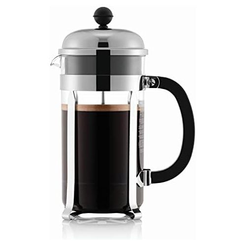  Bodum Chambord French Press Coffee Maker, 1 Liter, 34 Ounce, Chrome