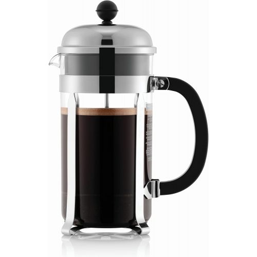  Bodum Chambord French Press Coffee Maker, 1 Liter, 34 Ounce, Chrome