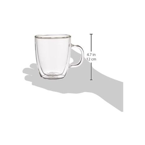  Bodum 10604-10US4 Bistro Coffee Mug, 10 Ounce, Clear