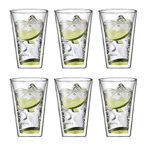  Bodum Canteen Double Wall Insulated Glasses, 13.5 Ounce, Chrome