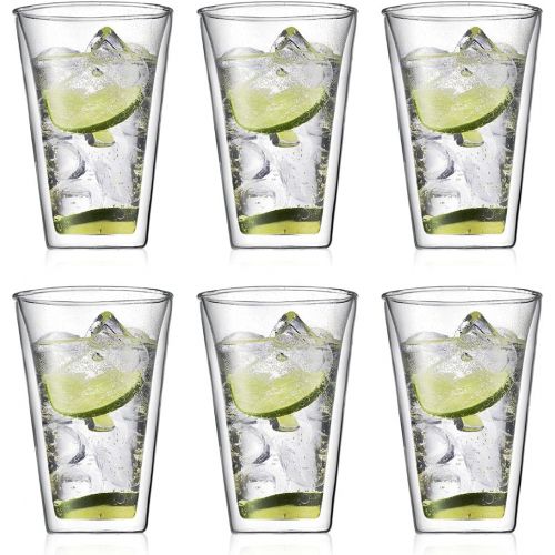  Bodum Canteen Double Wall Insulated Glasses, 13.5 Ounce, Chrome