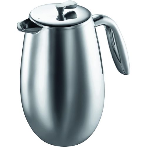  Bodum Columbia Thermal French Press Coffee Maker, Stainless Steel, 34 Ounce, 1 Liter (8 cup)