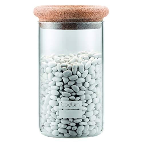  Bodum 8600-109-2 Yohki Coffee Storage Jar with Cork Lid, 1.0 l, 34 oz