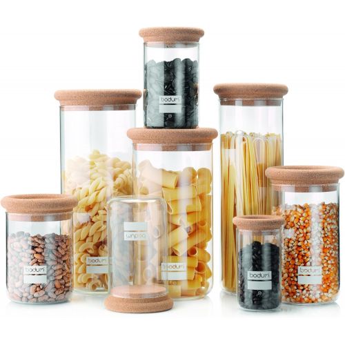  Bodum 8600-109-2 Yohki Coffee Storage Jar with Cork Lid, 1.0 l, 34 oz