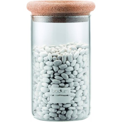  Bodum 8600-109-2 Yohki Coffee Storage Jar with Cork Lid, 1.0 l, 34 oz