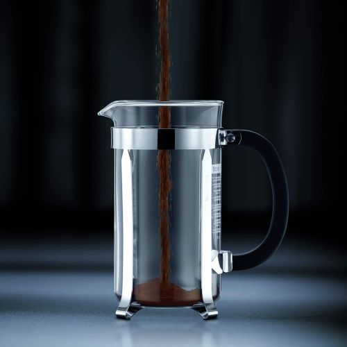  BODUM 1928-57, Matte Chrome Chambord 8-Cup Coffee Maker, 34-Ounce, 34 Oz