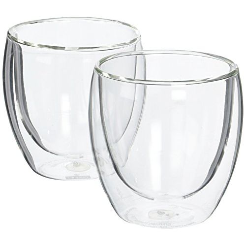  Bodum Pavina Glass, Double-Wall Insulated Glasses, Clear, 8 Ounces Each (Set of 2)