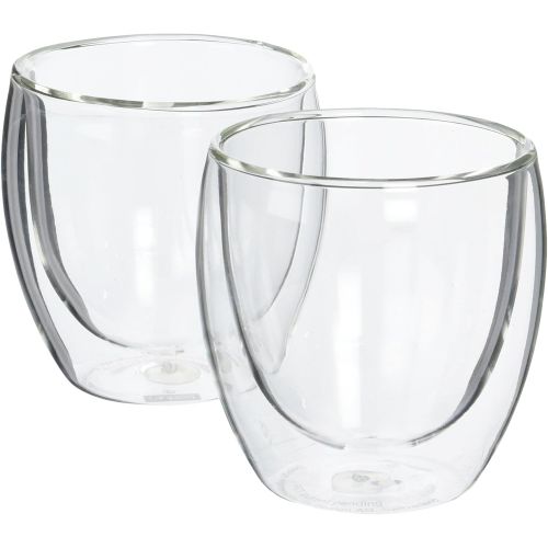  Bodum Pavina Glass, Double-Wall Insulated Glasses, Clear, 8 Ounces Each (Set of 2)