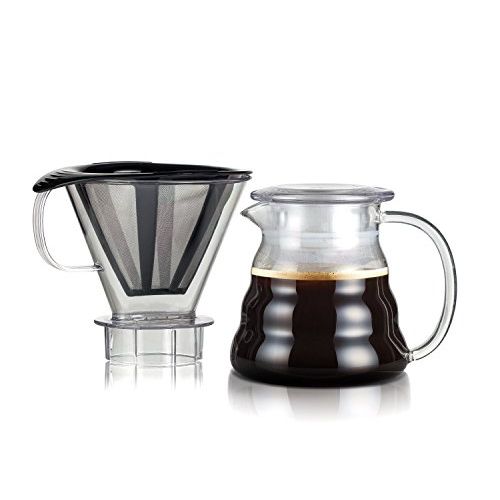  Bodum 11767-10-01S Melior Pour Over Coffee Dripper, 20 Oz, Black