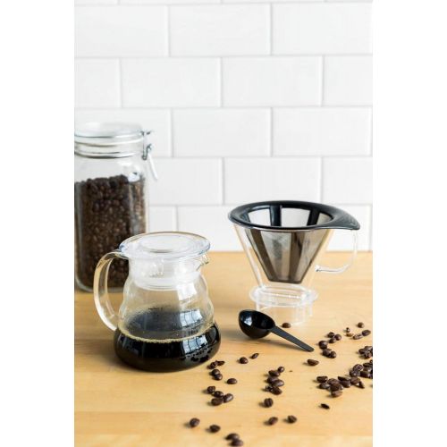  Bodum 11767-10-01S Melior Pour Over Coffee Dripper, 20 Oz, Black