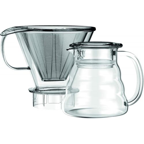  Bodum 11767-10-01S Melior Pour Over Coffee Dripper, 20 Oz, Black