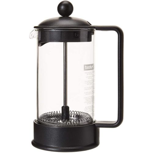  Bodum 1543-01US Brazil French Press Coffee and Tea Maker, 12 Ounce, Black