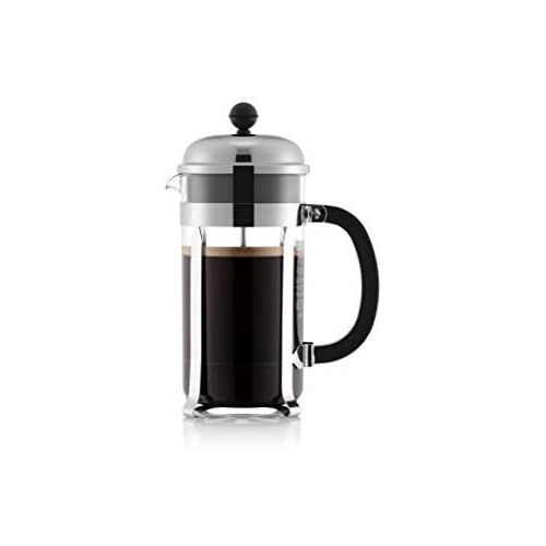  Bodum Chambord French Press Coffee Maker with Shatterproof Carafe, 34 Ounce, Chrome